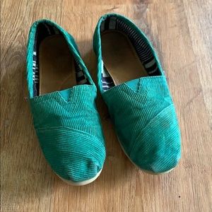 Teal Corduroy Toms